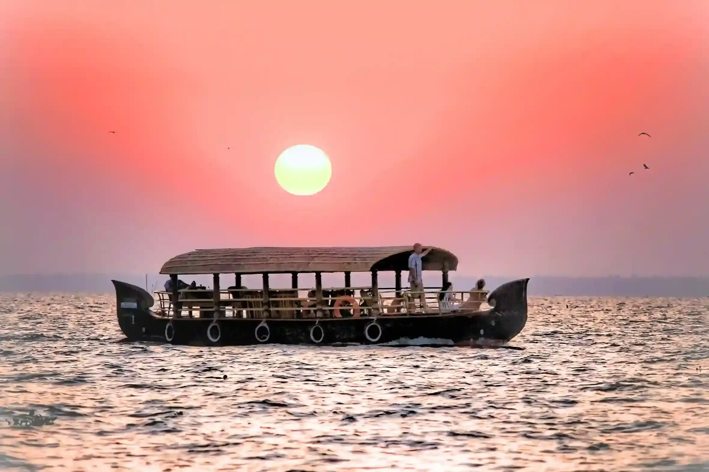 evening shikara boat ride through alleppey backwater